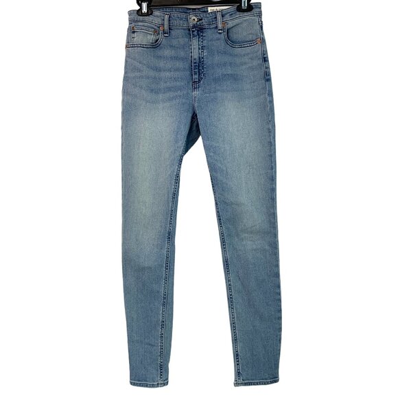 Rag & Bone Nina High-Rise Skinny Jeans Size 26 Distressed Hem Sailor Town 7377 - Picture 4 of 12